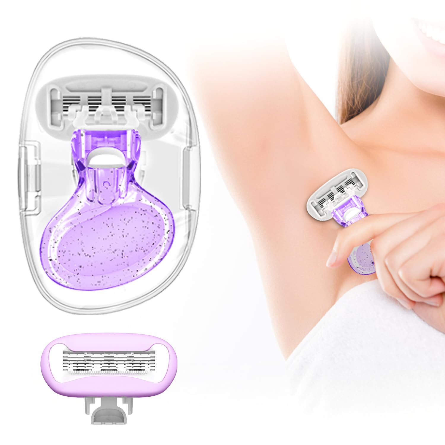 Starry Sky Mini Sensitive Skin Disposable Razors for Women - Travel Size Shaving Kit with Portable Case | Smooth Legs & Underarms | Perfect for Vacation, Gym Bag & On-The-Go Grooming