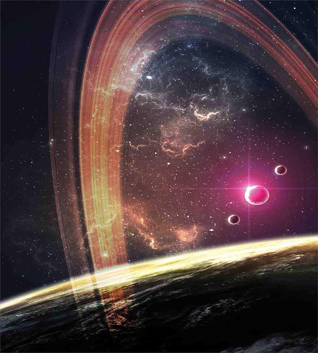 Ambesonne Galaxy Duvet Cover Set - Deep Space Planets, Nebula & Stars Science Fiction Art Bedding | 3-Piece California King Set with 2 Pillow Shams in Dark Grey Magenta | Perfect for Sci-Fi Lovers, Space-Themed Bedrooms & Unique Home Decor