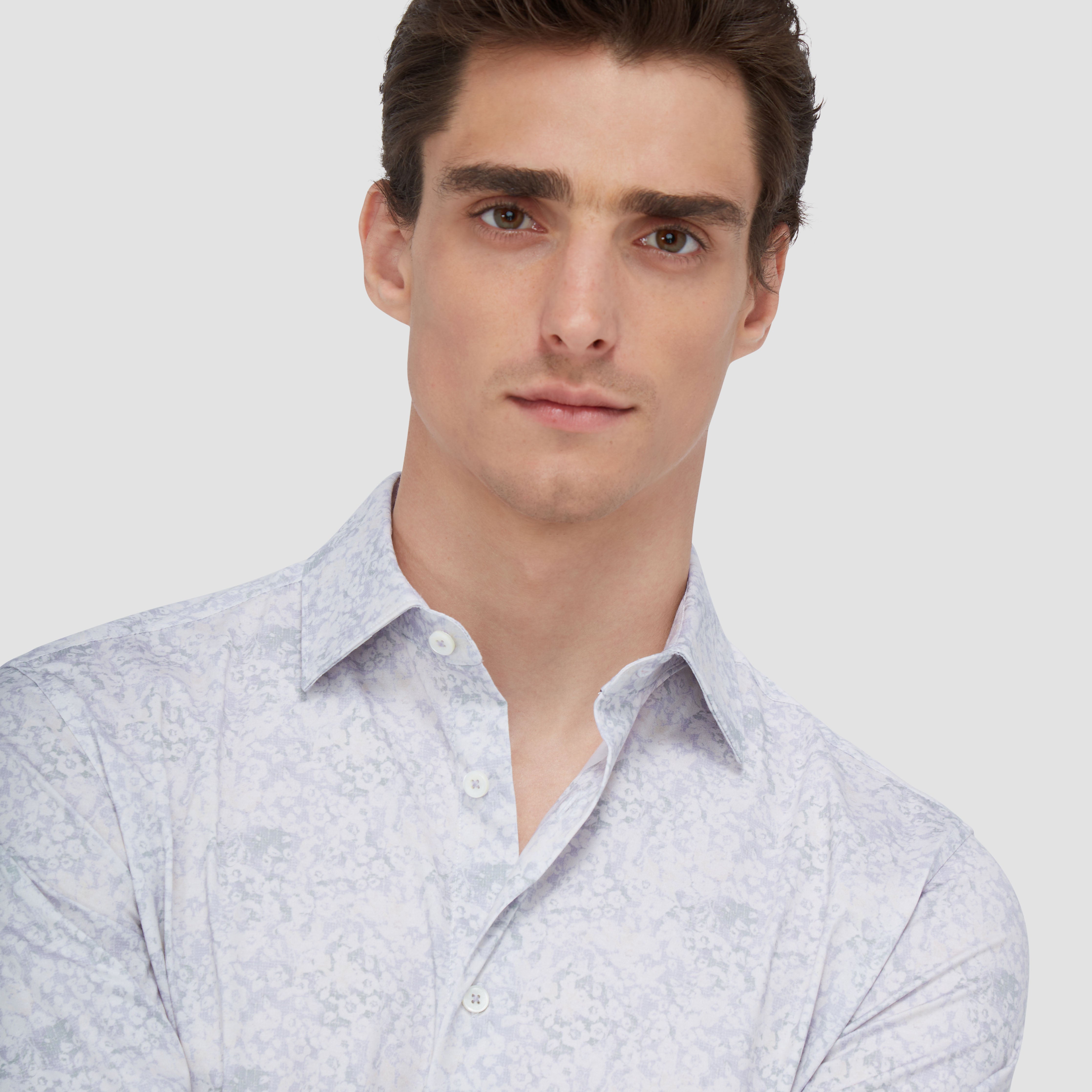 James Floral Print Cotton Shirt for Men - Soft & Breathable Casual Button Down Shirt - Perfect for Office, Date Night & Summer Outings