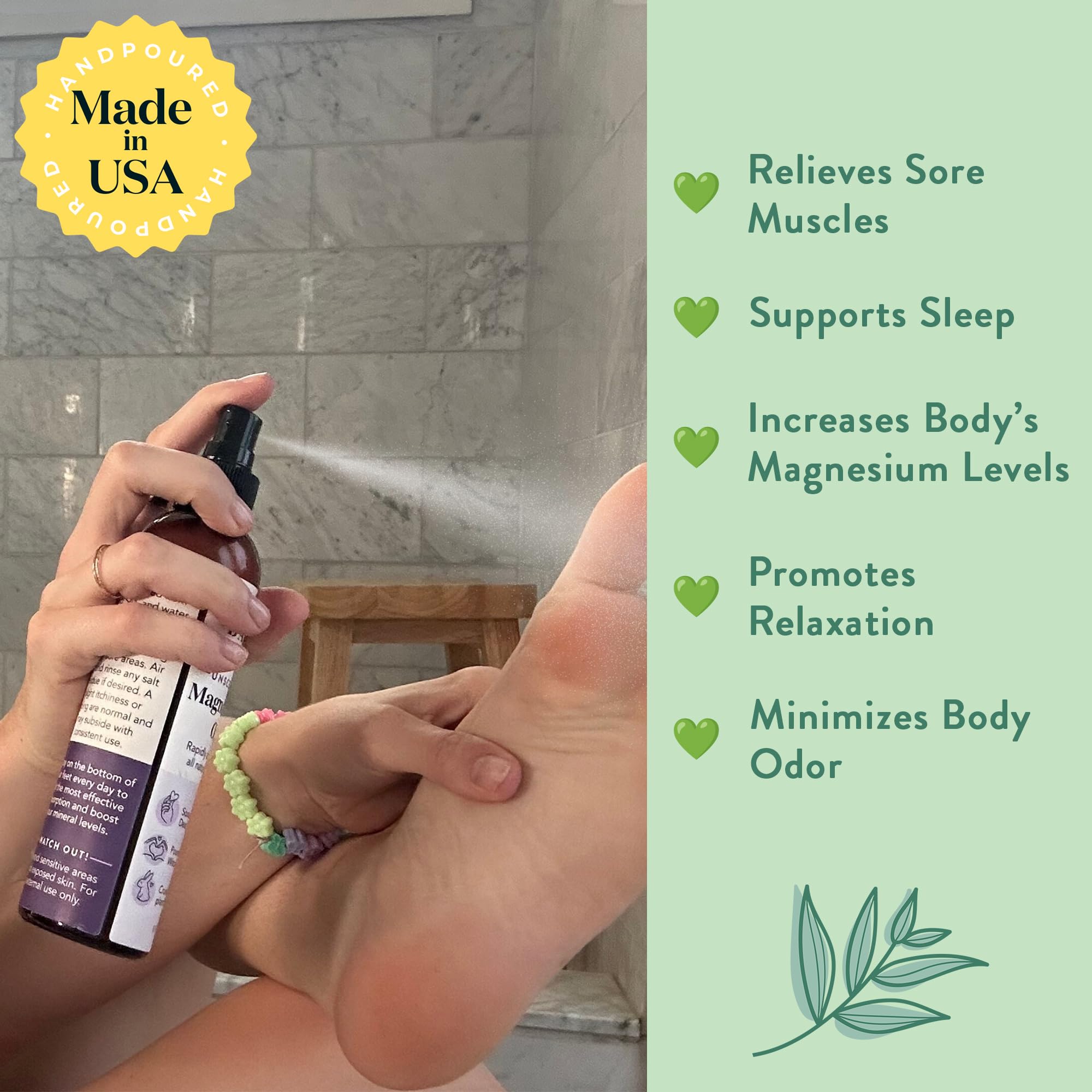 Bare Botanics Unscented Body Oil & 4oz Magnesium Oil Spray Set - Hydrating Skin Care for Dry Skin, Massage & Relaxation - Perfect for Daily Moisturizing & Post-Workout Recovery