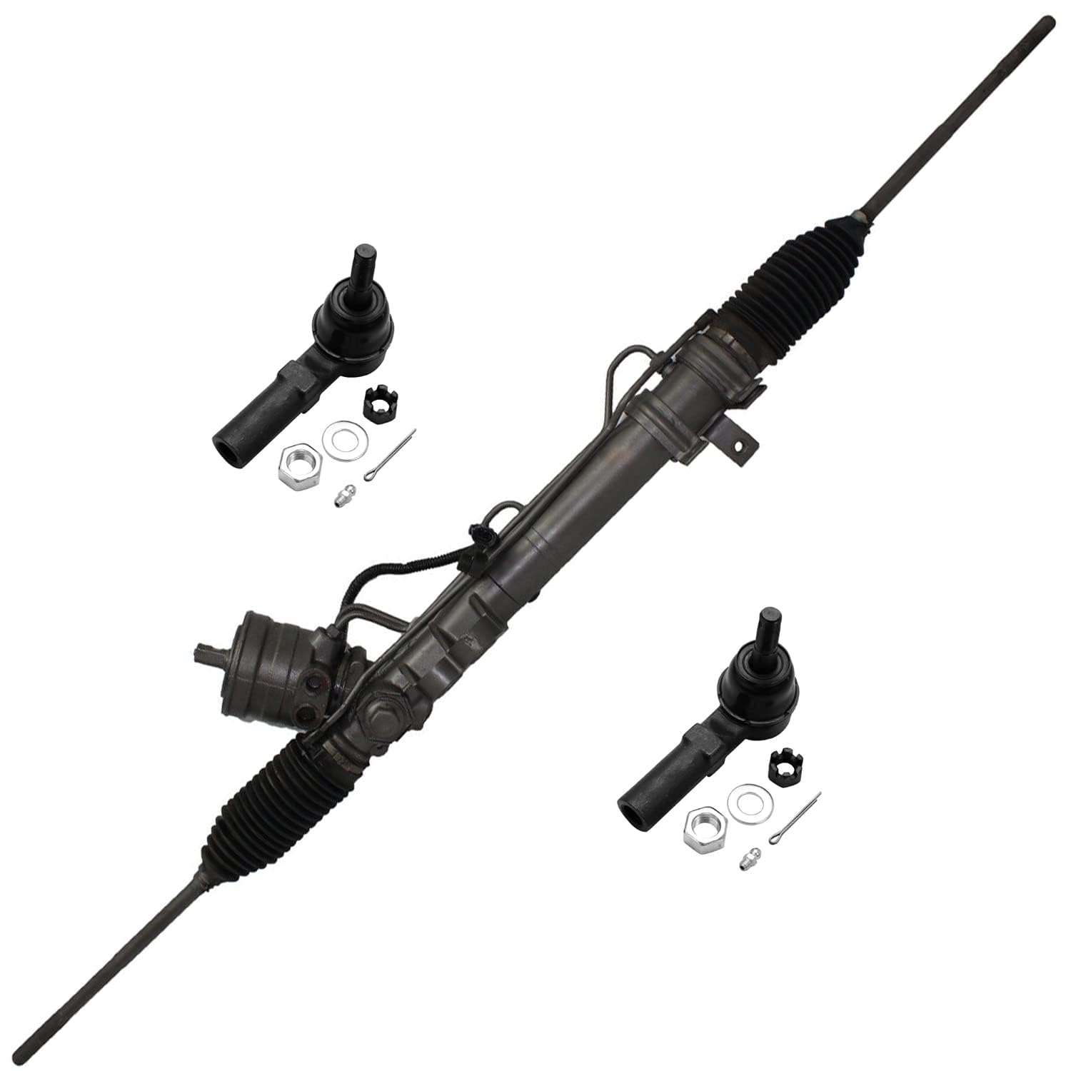 Detroit Axle Complete Rack and Pinion Steering Assembly with Outer Tie Rods - Compatible with 1996-1999 Cadillac DeVille, 1996-2002 Eldorado & 1996-1997 Seville - Front Power Steering Replacement for Smooth Handling & Precise Control