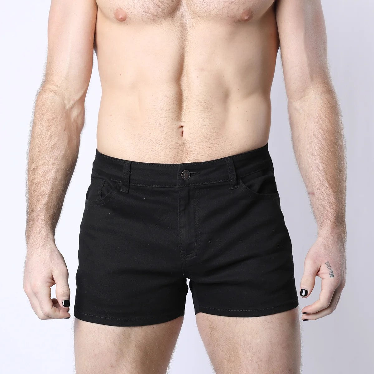 Timoteo Berkeley 3 Slim Fit Super Stretch Twill Shorts for Men - Black | Comfortable Casual & Workwear | Perfect for Office, Travel & Everyday Wear