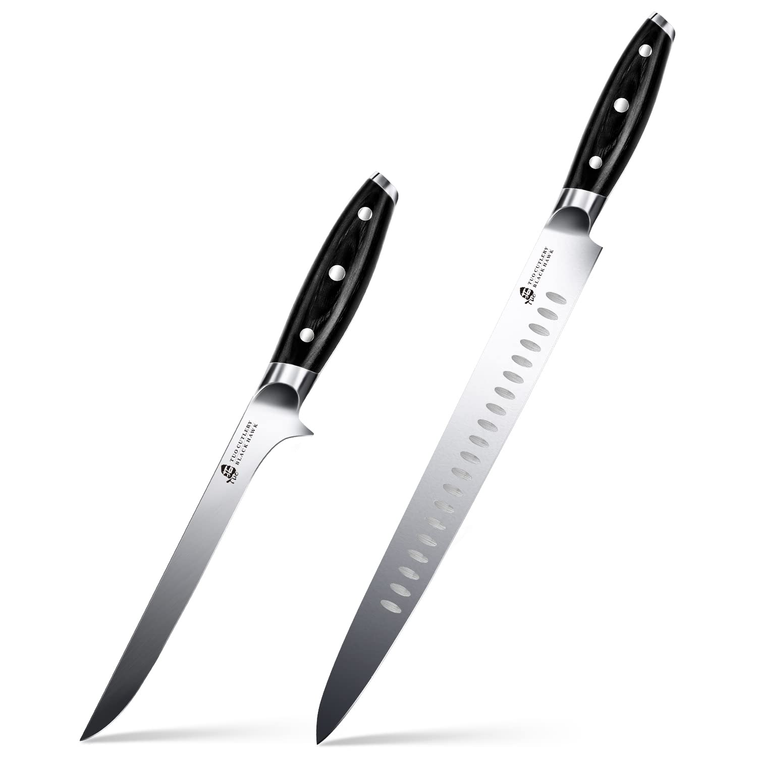 TUO 7-inch Boning Knife & 9-inch Bread Knife Set - Professional Kitchen Knives for Meat Cutting and Slicing Bread - Perfect for Home Chefs and Culinary Enthusiasts