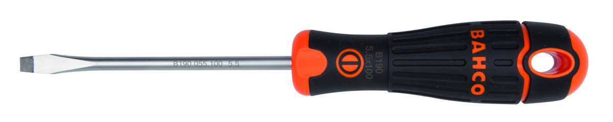 Bahco Fit Slotted Screwdriver - High-Quality Hand Tool for Precision Screwdriving - Perfect for DIY Projects, Home Repairs, and Professional Use