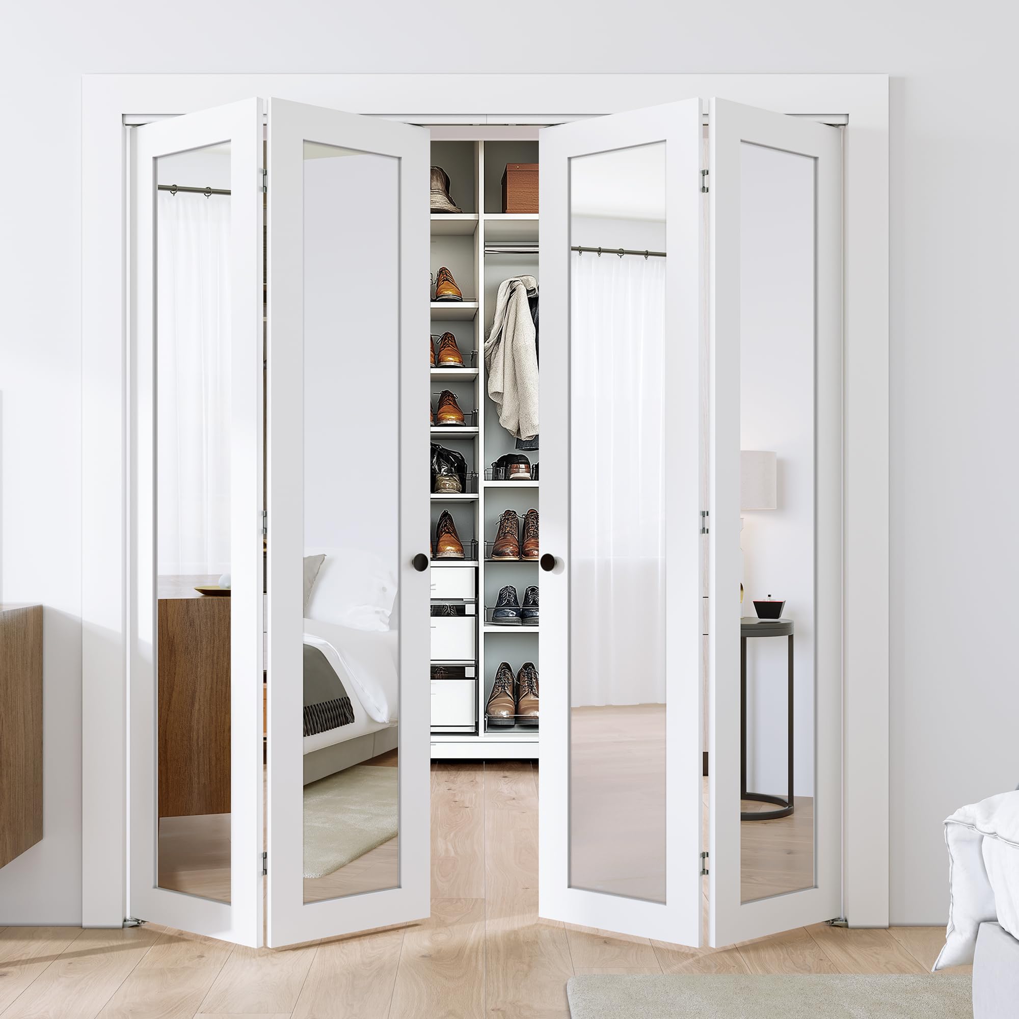 SMARTSTANDARD Bifold Closet Doors 48