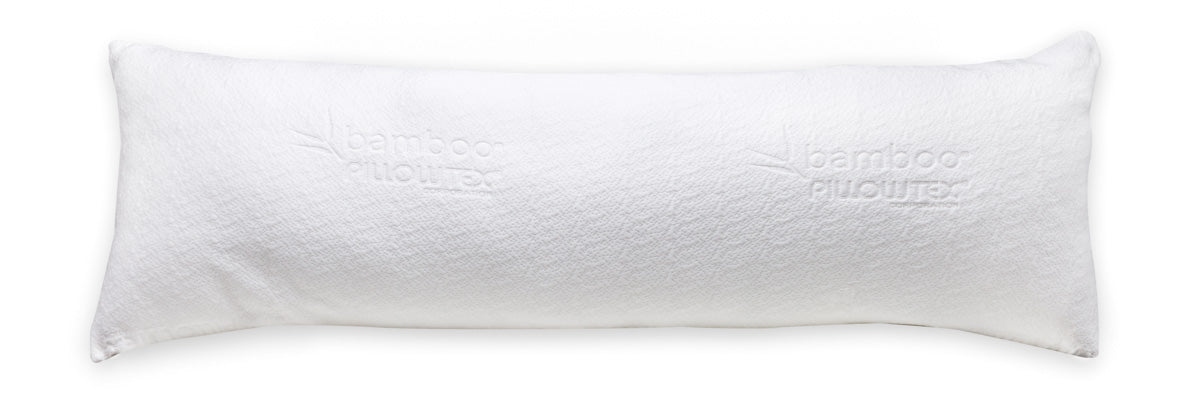 Bamboo Body Pillow - Medium Support Memory Foam Pillow for Side Sleepers & Pregnancy Comfort | Hypoallergenic & Breathable | Perfect for Bed, Couch & Travel