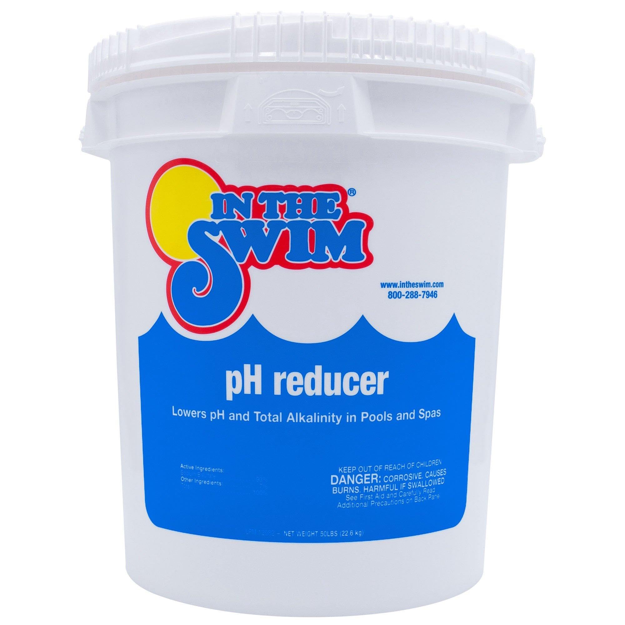 In The Swim pH Reducer for Pools, Spas & Hot Tubs - Sodium Bisulfate Water Balancer (50 lbs) - Lowers pH & Alkalinity, Prevents Cloudy Water - Ideal for Pool Maintenance, Hot Tub Care & Spa Water Treatment