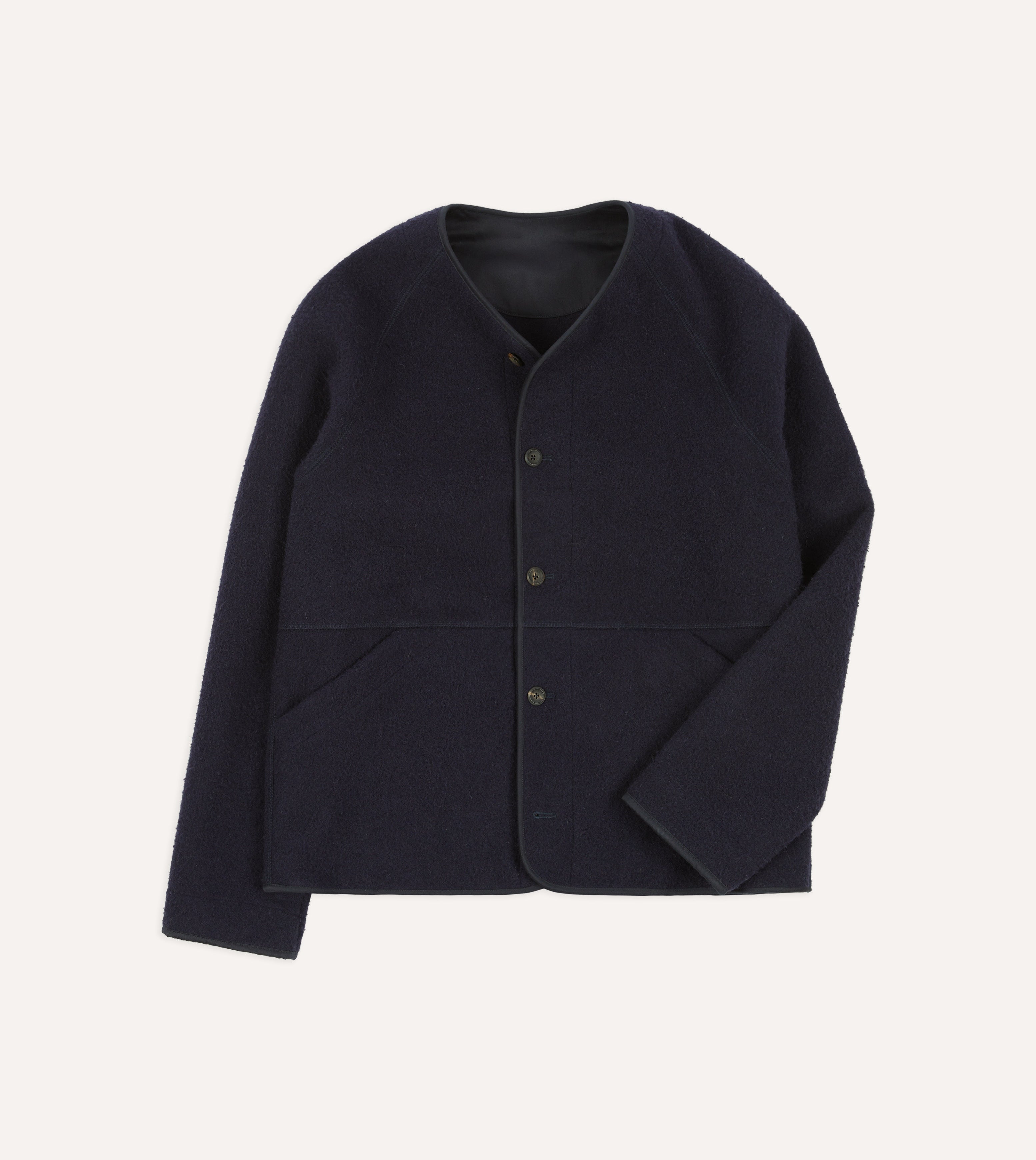 Premium Navy Blue Casentino Wool Cardigan for Men & Women - Soft & Warm Winter Pullover - Perfect for Office, Travel & Casual Outfits