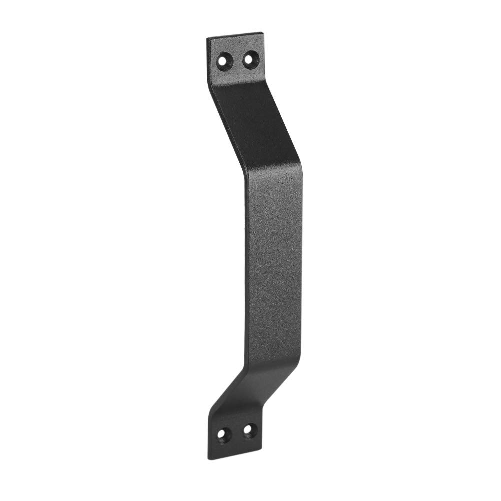Heavy Duty Black Sliding Door Handle - Solid Carbon Steel Cabinet & Closet Pull Handle for Barn Doors, Gates & Room Dividers | Rust-Resistant & Durable Hardware for Home, Office & Commercial Spaces