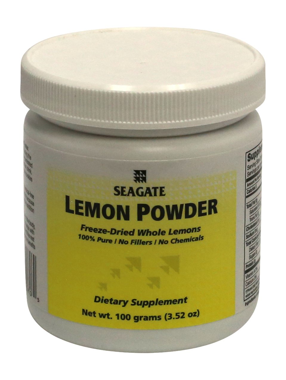 Seagate Whole Lemon Powder Concentrate - 100g | Natural Lemon Extract for Baking, Cooking & Beverages | Rich in Vitamin C & Antioxidants