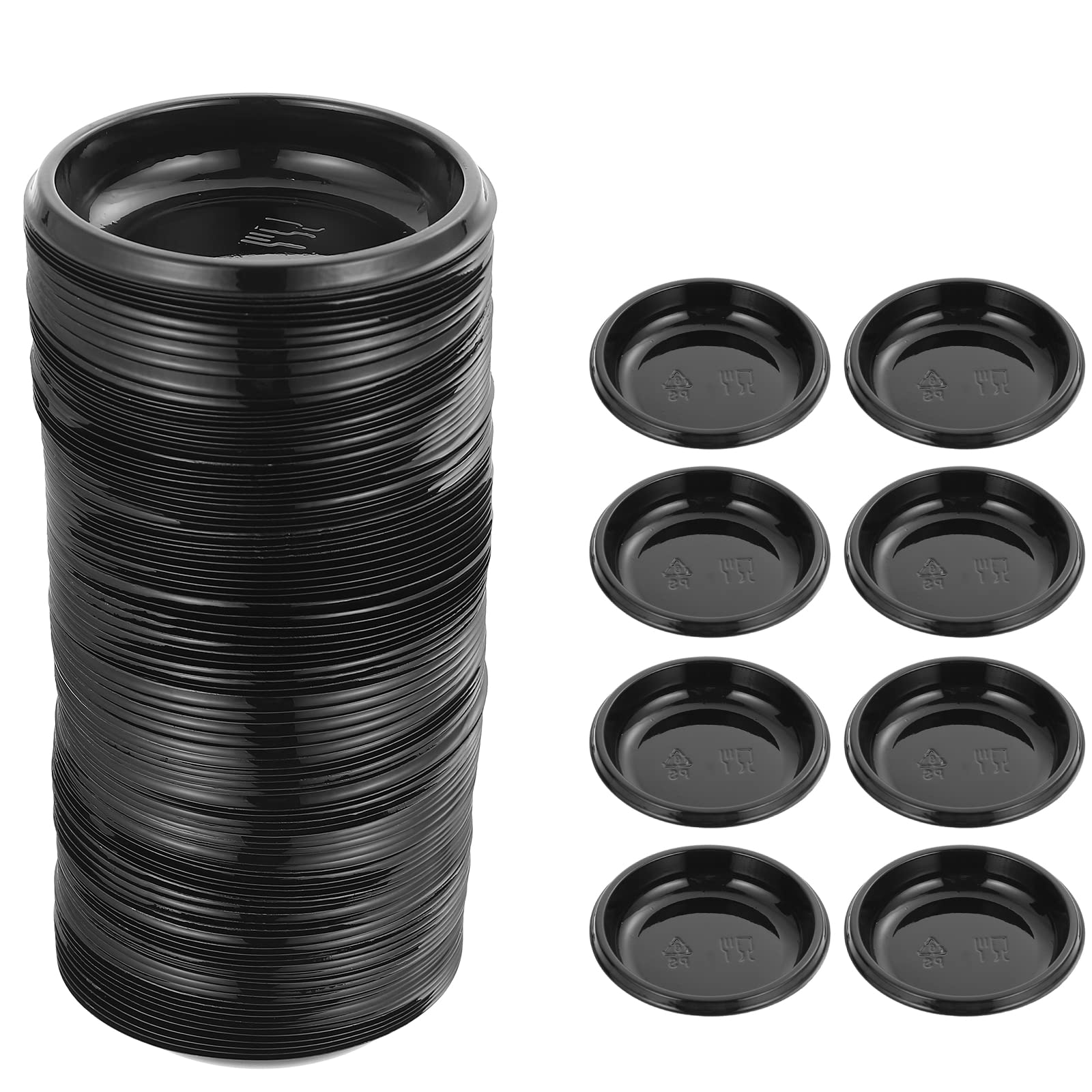 100Pcs Disposable Sauce Cups - Small Round Dipping Bowls for BBQ, Salad, Ketchup, Soy Sauce | Perfect for Parties, Picnics, Restaurants & Food Service