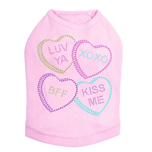 Sweet Candy Conversation Hearts #2 Tank Top - Multiple Colors for Valentine's Day, Party & Casual Wear