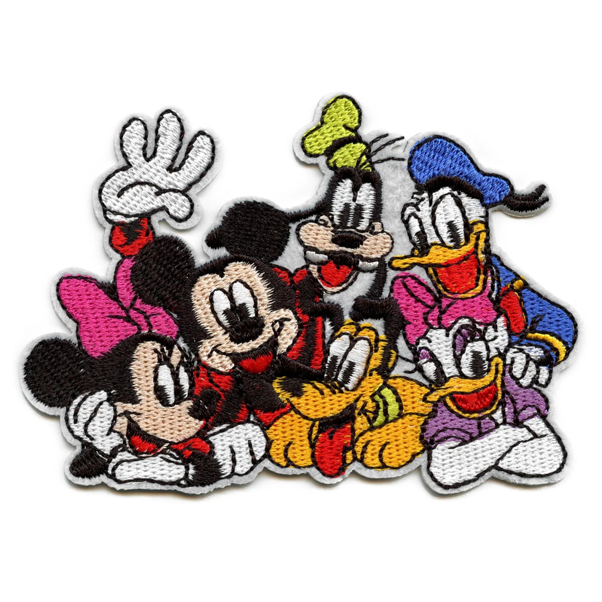 Mickey and Friends Classic Embroidered Iron-On Patches - Perfect for DIY Clothing, Backpacks, and Denim Jackets
