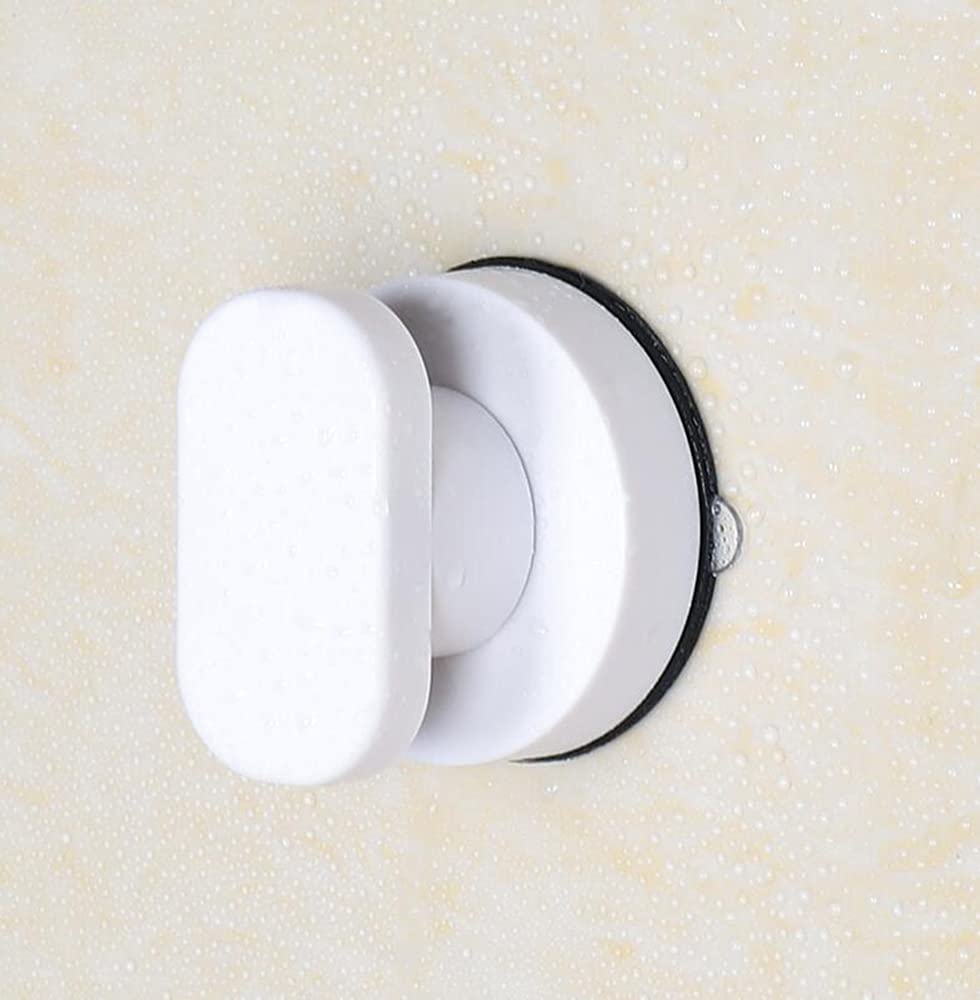 KAFENDA Strong Suction Cup Glass Mirror Door Handle - Refrigerator, Bathroom, Kitchen Cabinet & Drawer Pull - Non-Slip Shower Bathtub Safety Rail - White (Perfect for Elderly & Disabled Accessibility)