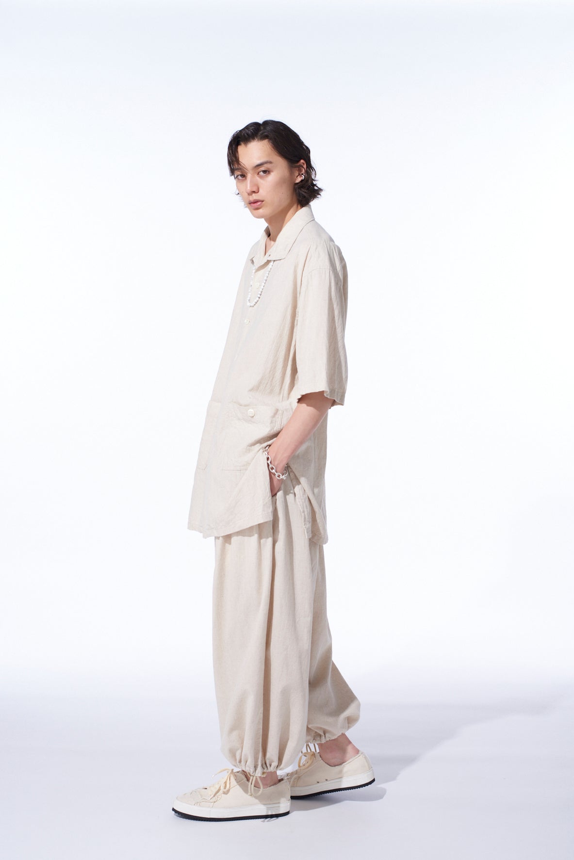 Premium Cotton Linen Poplin Oversized Stand Collar Shirt for Men & Women - Comfortable Casual Wear for Office, Travel, and Everyday Outfits