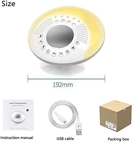 White Noise Sound Machine with 6 Relaxing Nature Sounds - Portable Sleep Therapy for Home, Office & Travel - Perfect for Babies, Meditation & Better Sleep