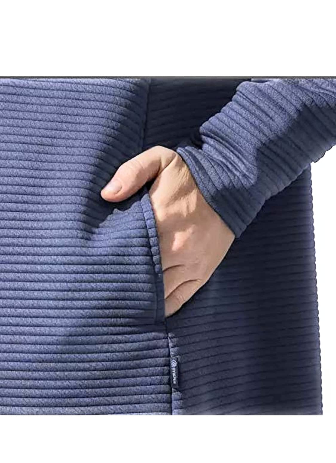 Mondetta Performance Gear Ottoman Long Jacket for Women - Lightweight Waterproof Windbreaker with Hood (Iron Blue, XS) - Perfect for Hiking, Running & Outdoor Activities