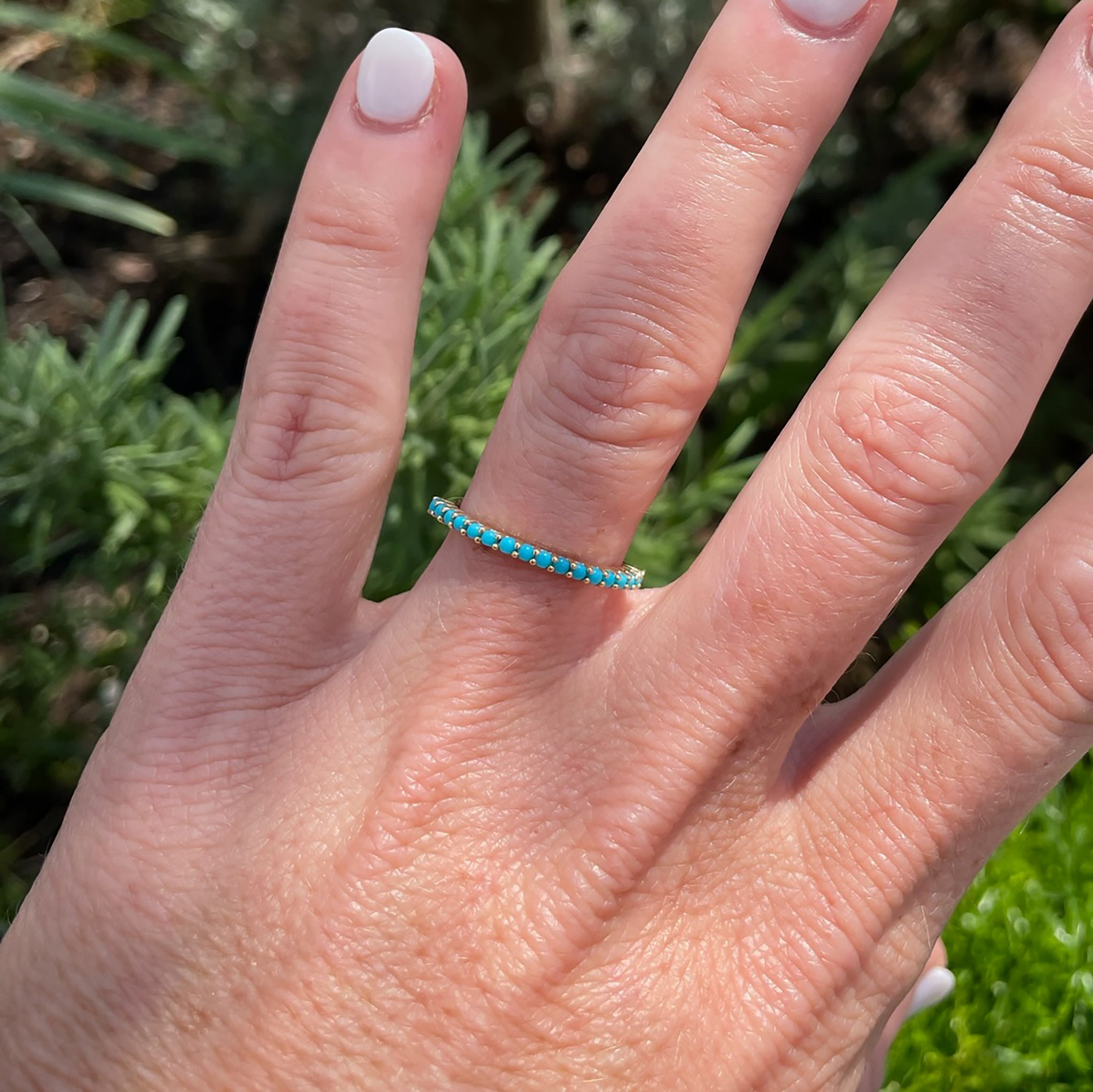 14K Gold Turquoise Ring for Women – Elegant Handmade Jewelry Gift for Birthday, Anniversary & Special Occasions