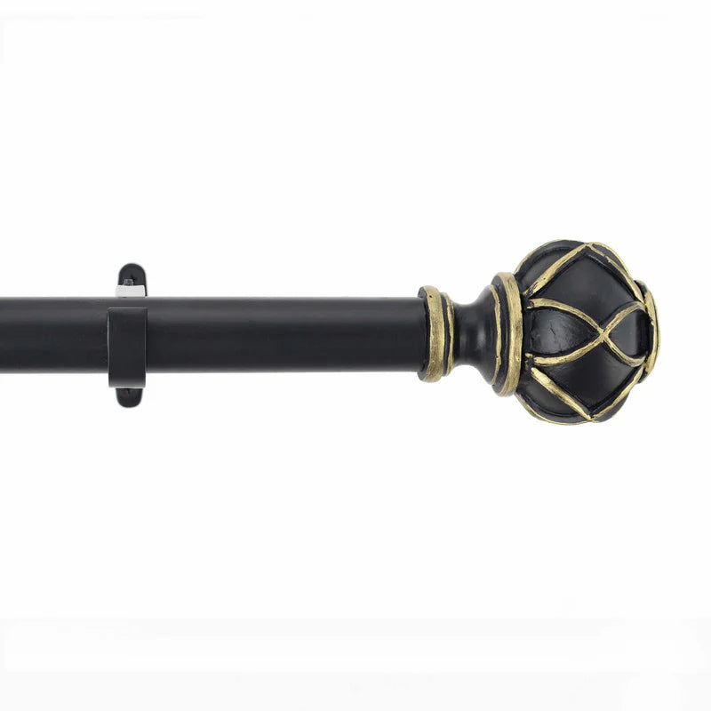 Iron and Resin Friedrich Adjustable Expandable Curtain Rod - Heavy Duty Tension Rod for Windows, Doors, and Closets - Perfect for Home Decor and Room Dividers