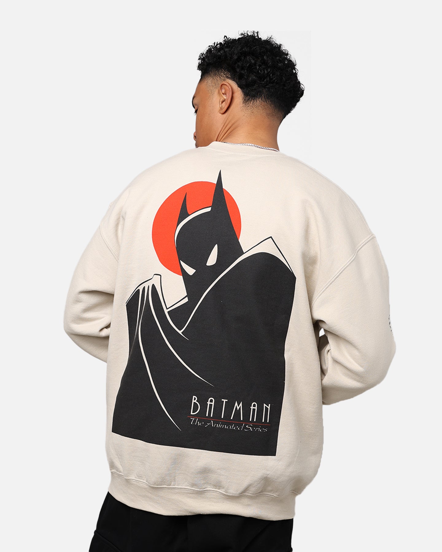 American Thrift X DC Batman The Animated Series Graphic Crewneck Sweatshirt - Casual Vintage Superhero Hoodie for Men & Women - Perfect for Comic Con, Cosplay & Everyday Wear
