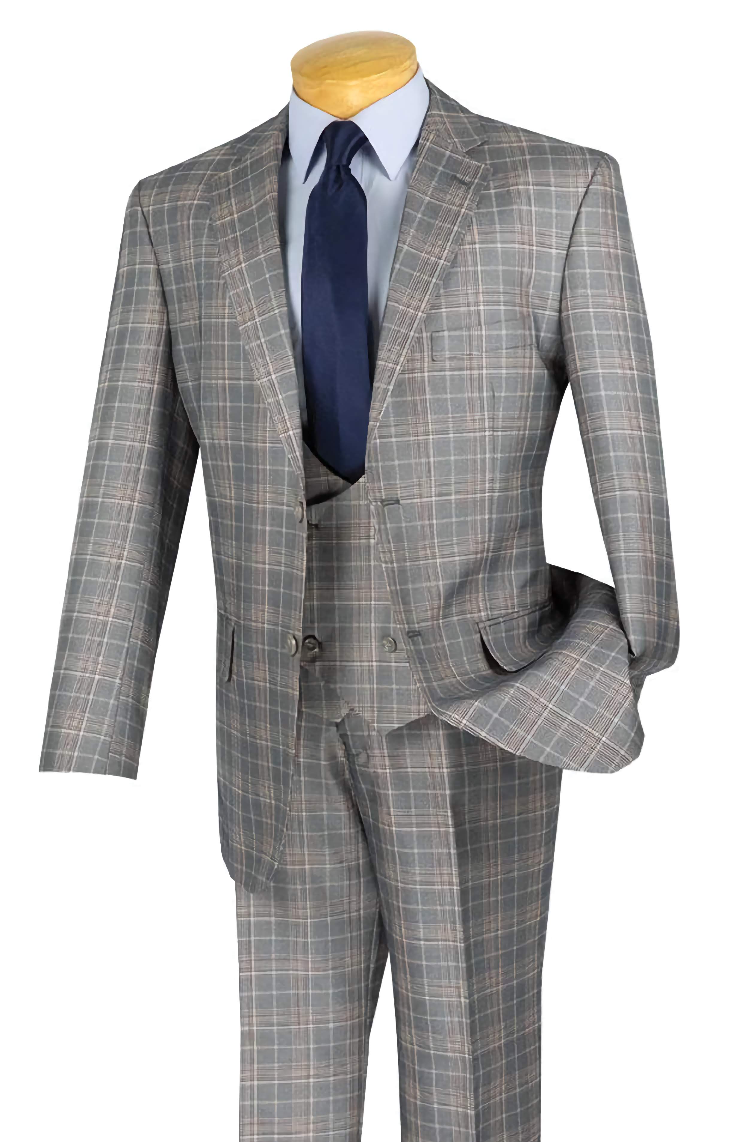 Premium Gray 3-Piece Regular Fit Suit for Men - Business, Wedding & Formal Events | Classic Tailored Look for Office & Special Occasions