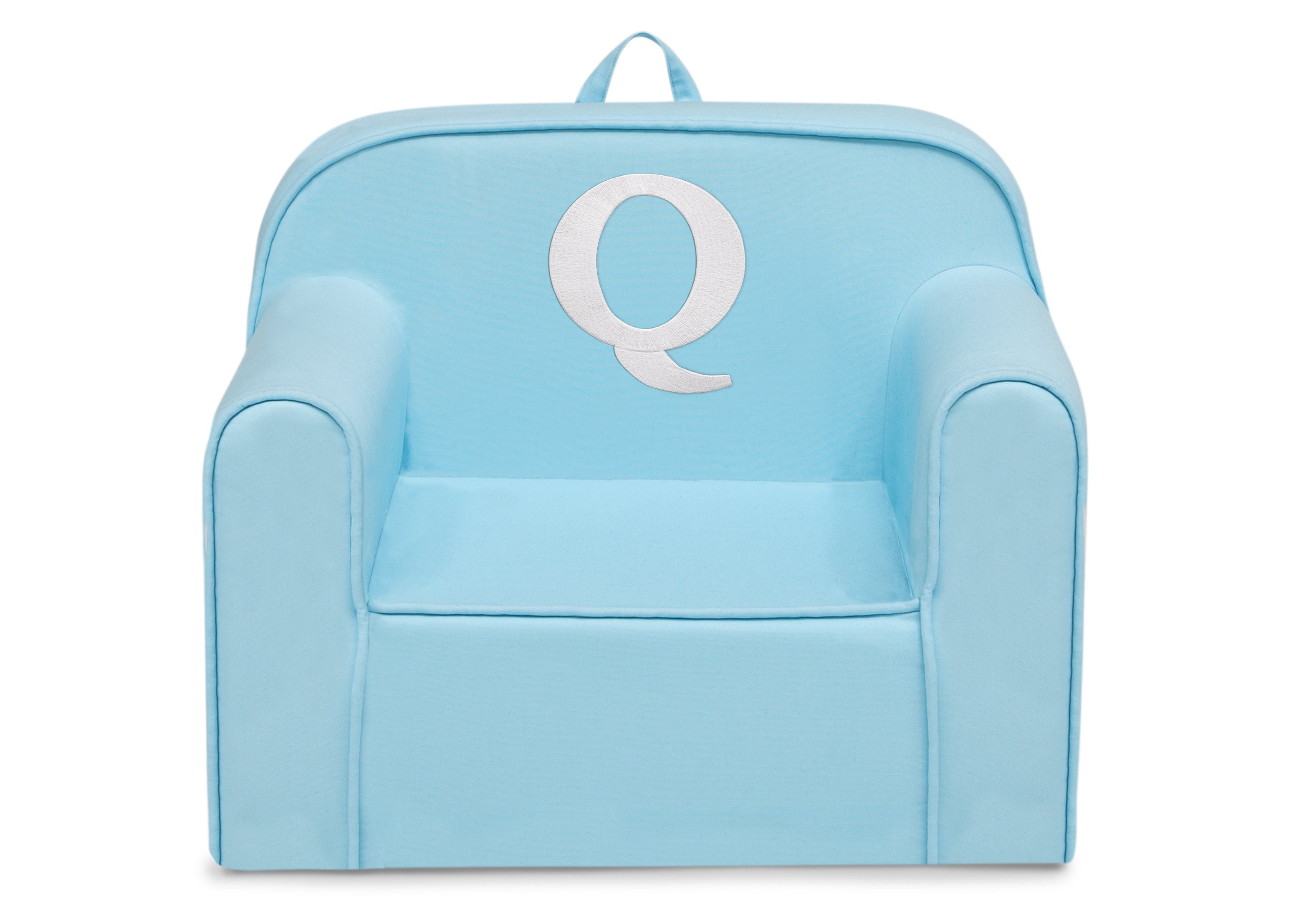 Personalized Monogram Light Blue Cozee Chair - Custom Plush Recliner for Living Room, Nursery & Office - Cozy Reading & Relaxation Seat