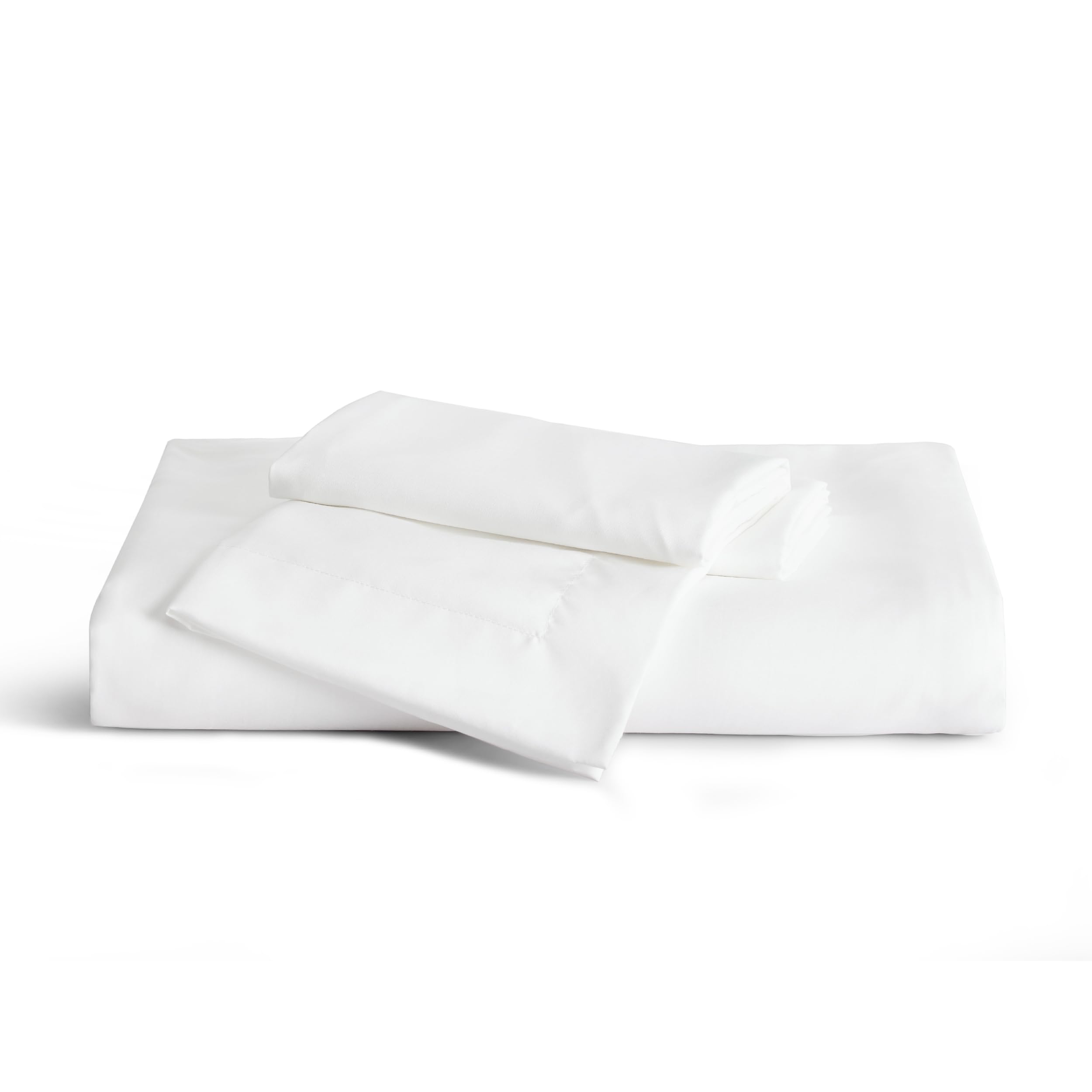 Bedsure Cooling Queen Duvet Cover Set - 3 Piece White Bamboo Rayon Blend Bedding with Zipper Closure (90