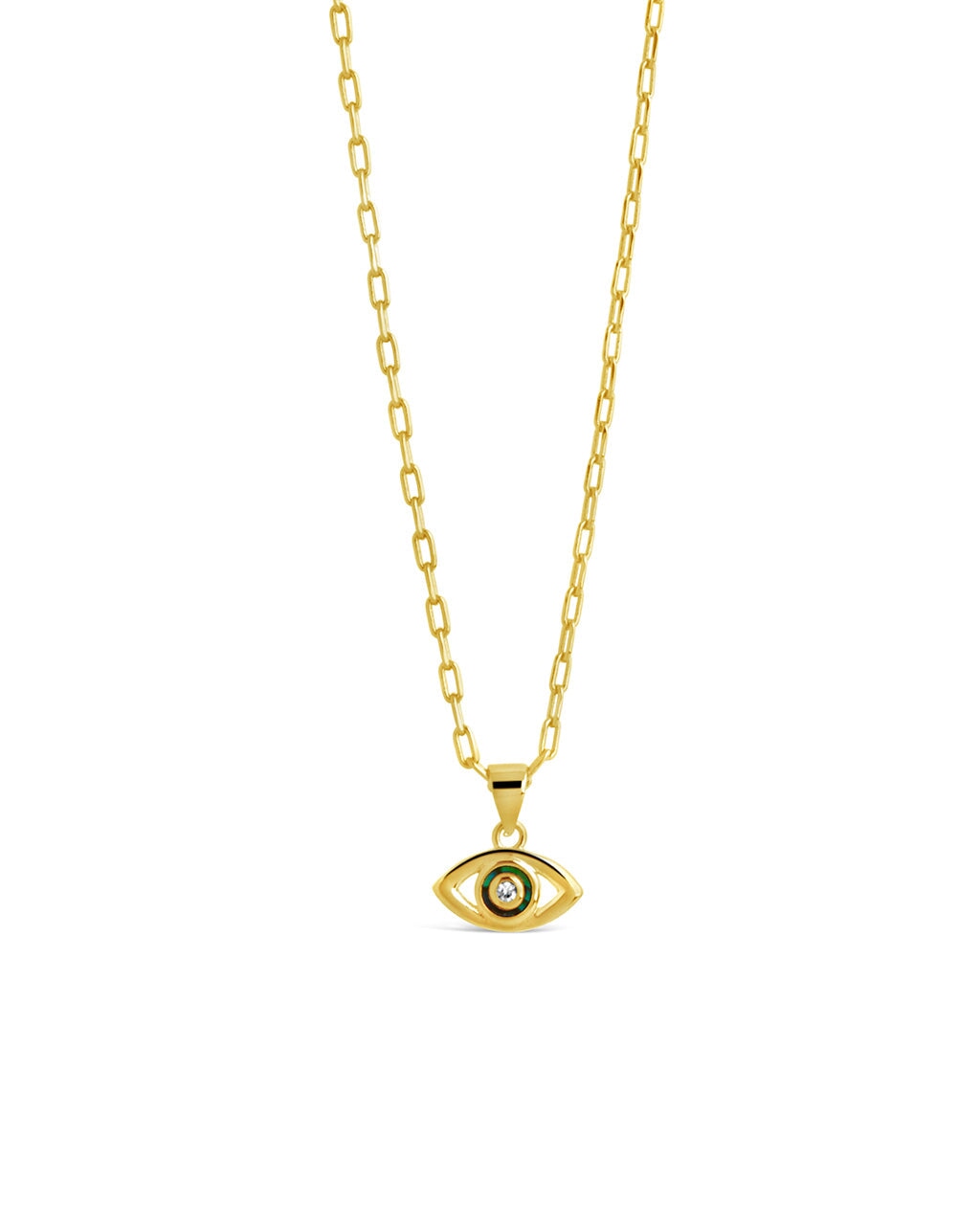 Leidy CZ & Mother of Pearl Evil Eye Pendant Necklace - Elegant Protection Jewelry for Women, Gift for Birthday & Special Occasions