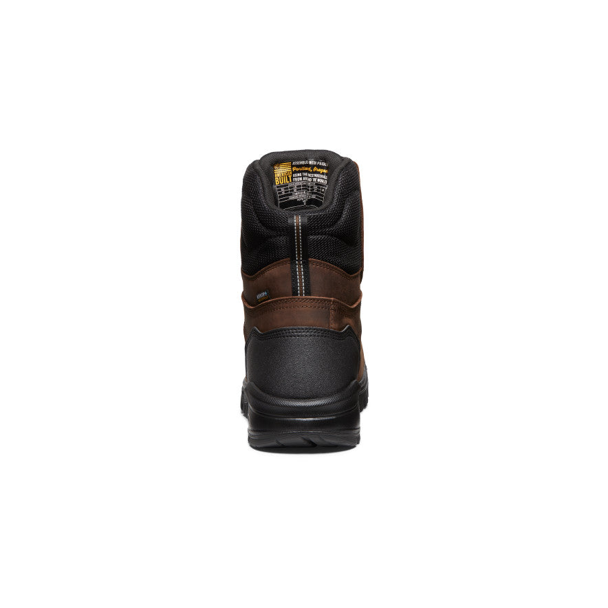 Men's Independence 8 Insulated Waterproof Work Boots with Carbon Toe - Dark Earth/Black - Durable Winter Boots for Construction & Outdoor Work