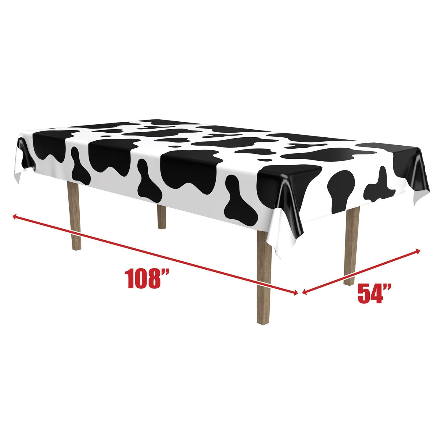 12 Pack Cow Print Party Table Covers - Farm Animal Themed Disposable Tablecloths for Birthday, Baby Shower & Western Decorations