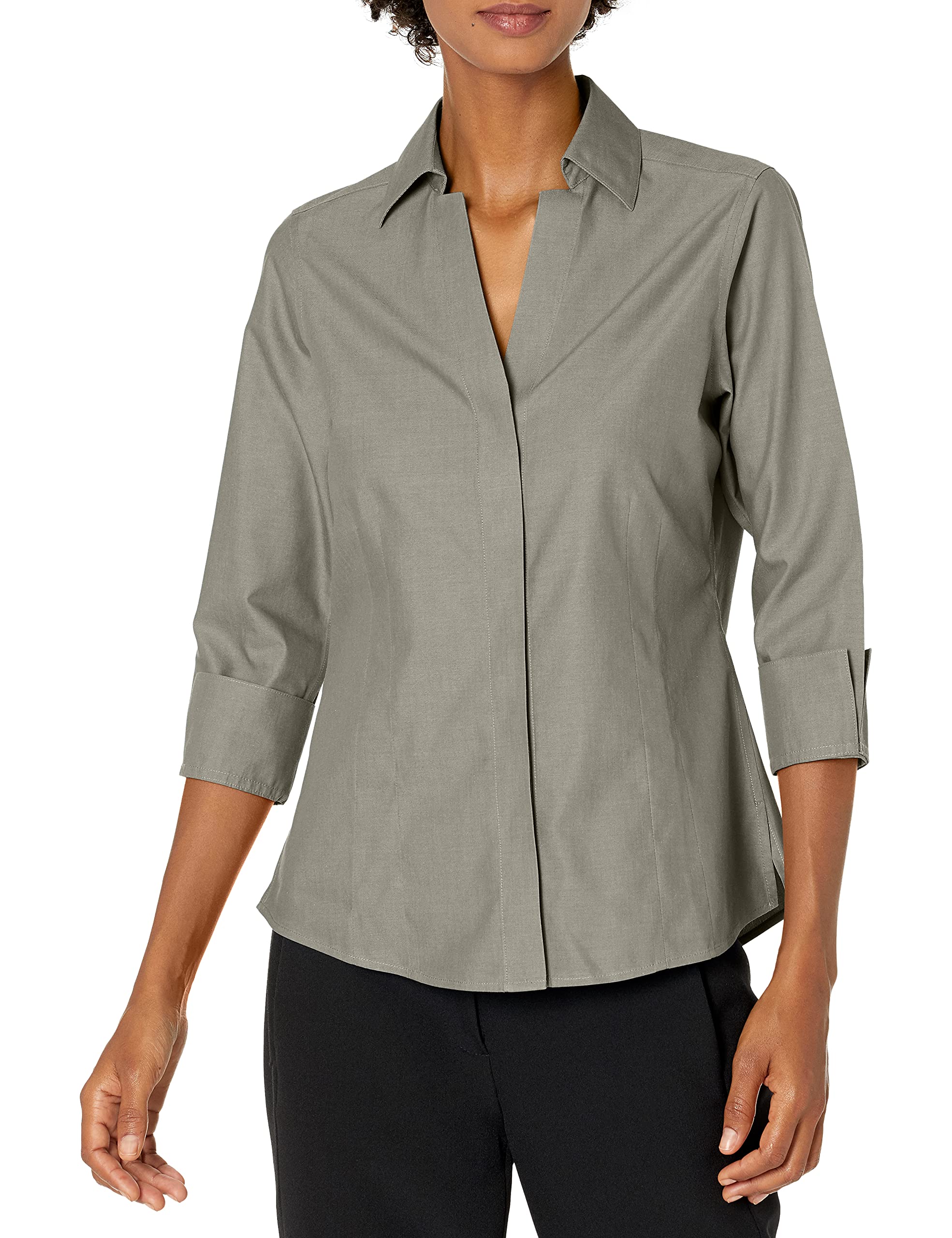 Foxcroft Women's Taylor Essential Non-Iron Blouse - Wrinkle-Free Work Shirt for Office & Business Casual Wear