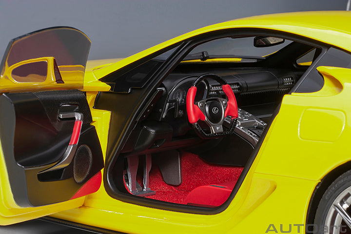 AUTOart 1:18 Scale Lexus LFA Diecast Model Car - Pearl Yellow Limited Edition | Collectible Display for Car Enthusiasts & Home Office Decor