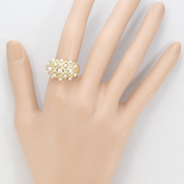 18K Yellow Gold Akoya Pearl Diamond Ring for Women - Elegant Bridal Jewelry, Anniversary Gift, Wedding Engagement Ring - Perfect for Special Occasions & Romantic Dates