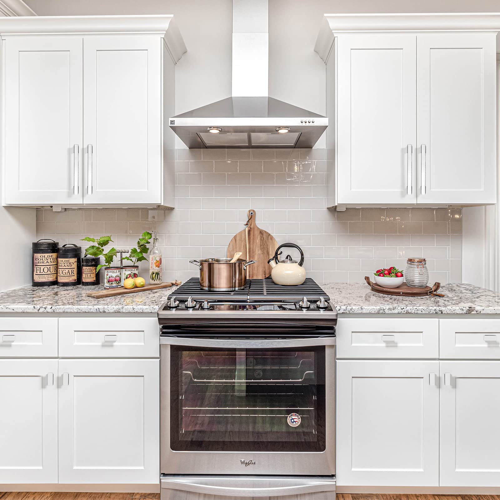 5 Inch (128mm) Polished Chrome Cabinet Handles - 10 Pack Durable Kitchen Cabinet Pulls for Cabinets, Cupboards, and Drawers - Perfect for Modern and Traditional Kitchen Designs