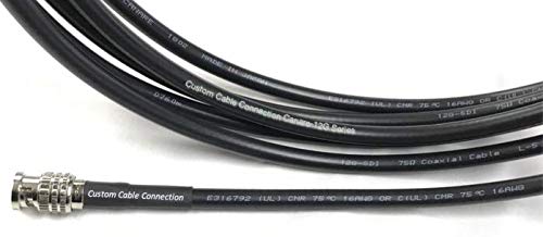 Canare L-5.5CUHD 12G-SDI 4K UHD 100ft BNC Coaxial Cable - Professional Video Transmission for Live Streaming, Broadcast & Studio Production - Sold by Custom Cable Connection