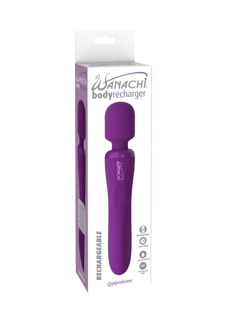 Wanachi Rechargeable Silicone Body Massager in Purple - Relaxing Muscle Relief for Home & Spa Use