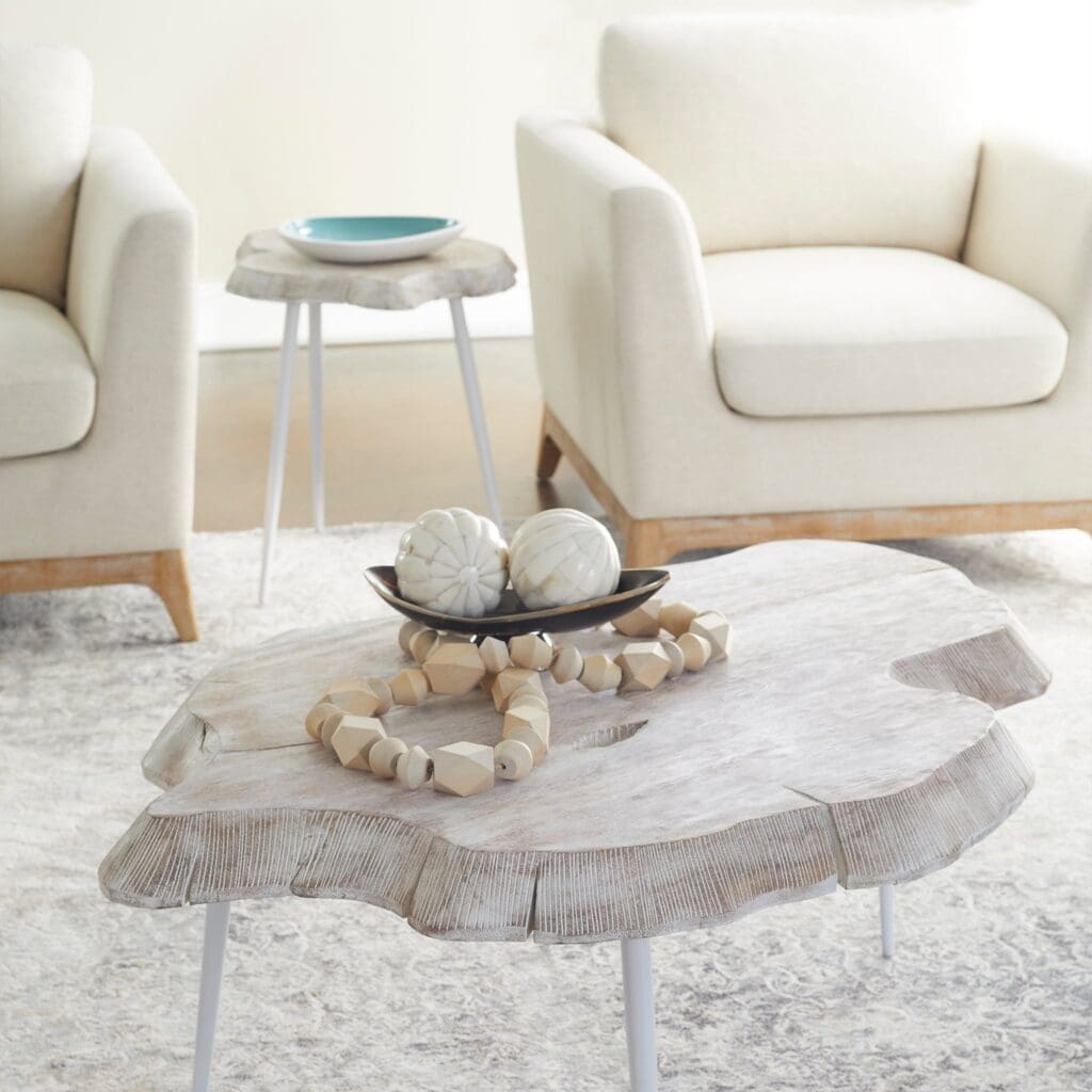 Cyan Design 11342 Palmer Coffee Table - Whitewash Finish Modern Farmhouse Style for Living Room, Lounge & Office Decor