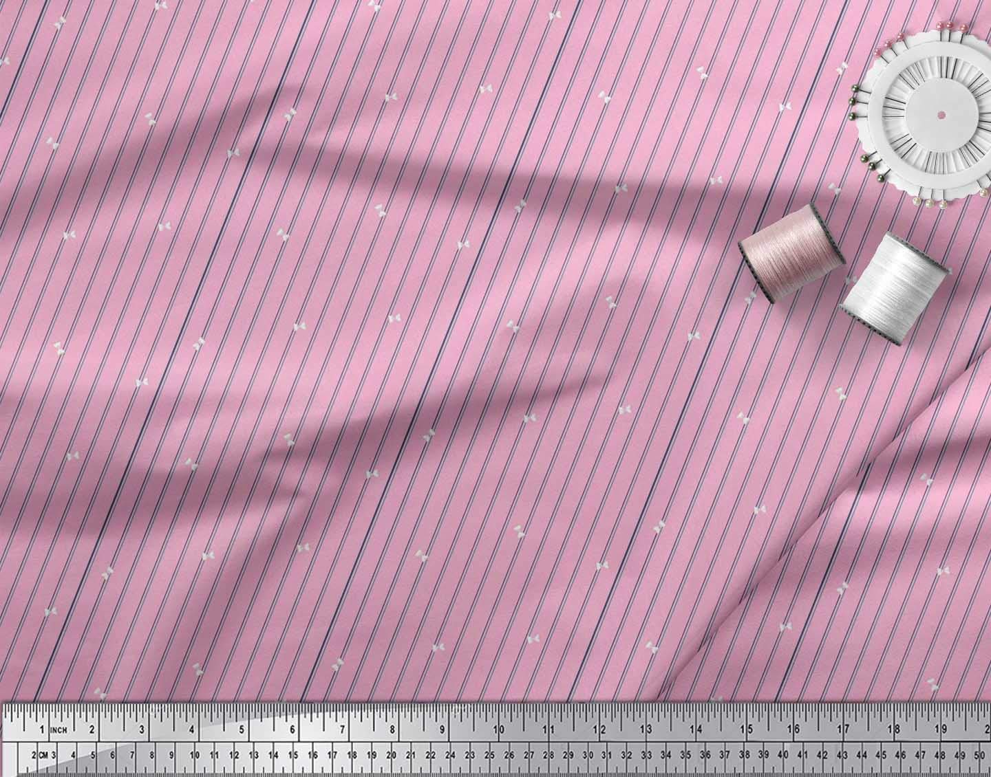 Soimoi Moss Georgette Brown Fabric by The Yard - 42 Inch Wide Sand Timer & Stripe Shirting Fabric - Premium Printed Fabric for Dresses, Blouses, Scarves and DIY Fashion Projects