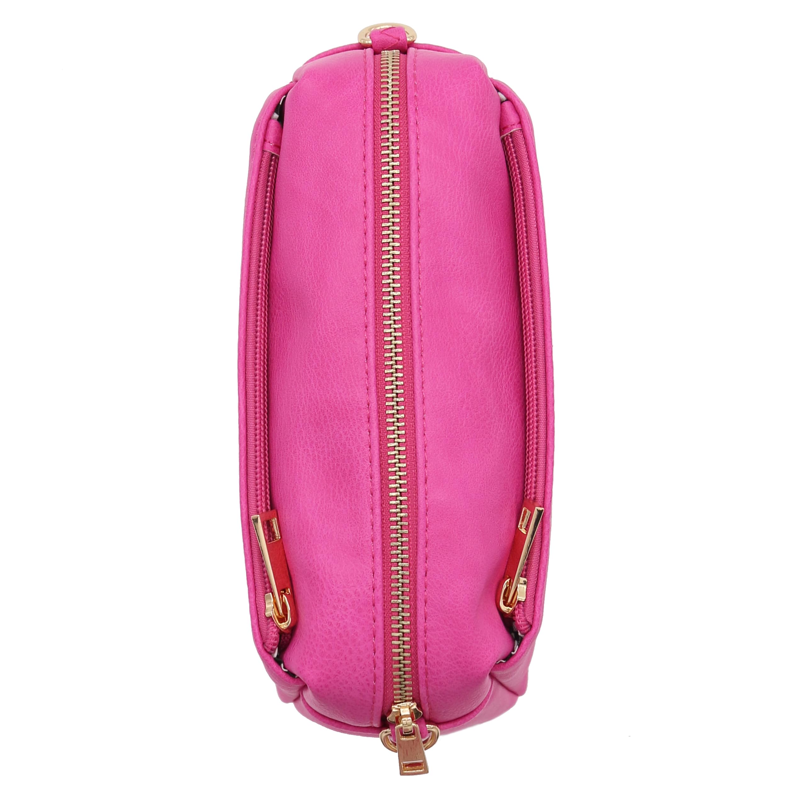 Stylish FashionPuzzle Triple Zip Small Crossbody Bag for Women - Perfect for Travel, Shopping & Everyday Use