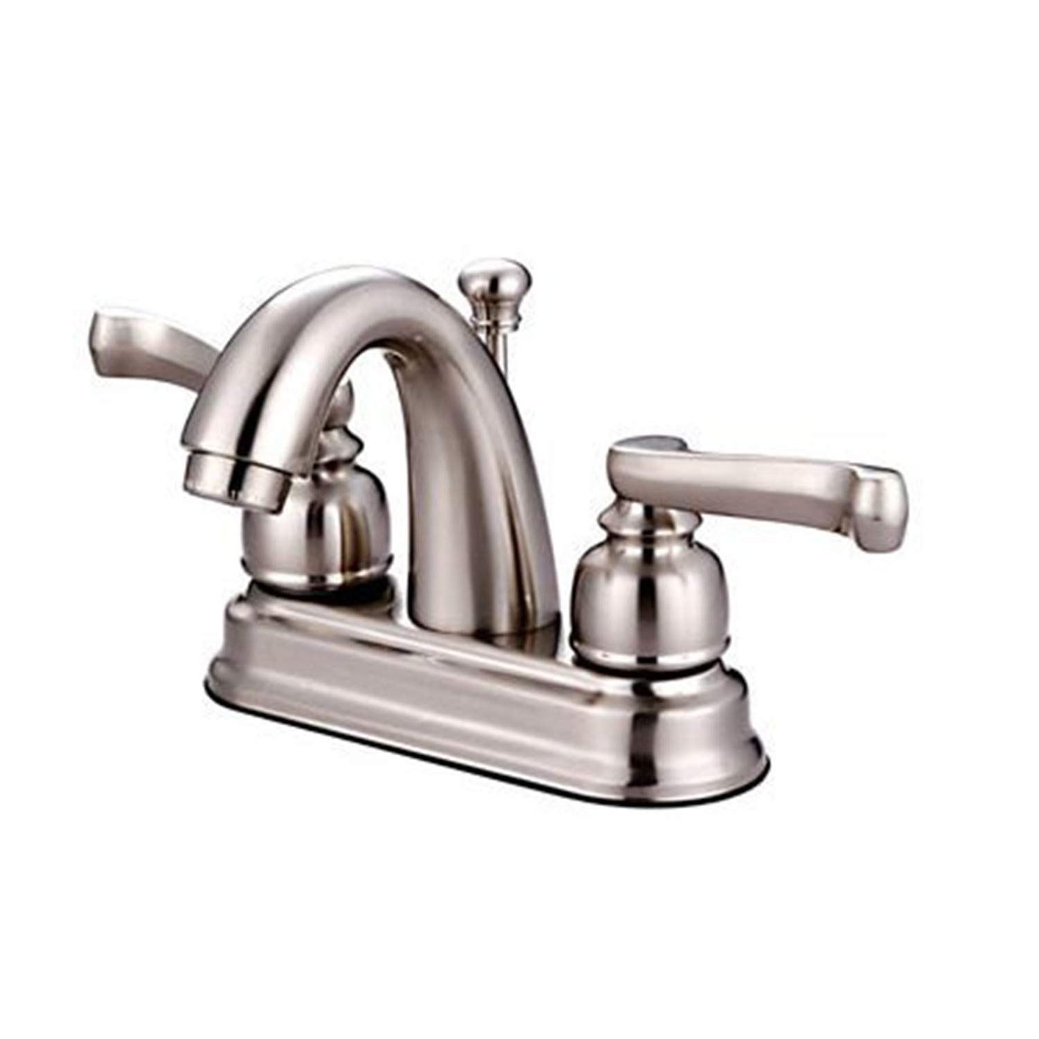 Brushed Nickel Bathroom Faucet - Modern Waterfall Lavatory Sink Faucet with High Arc Spout for Bathroom Vanity, Powder Room & Guest Bathroom