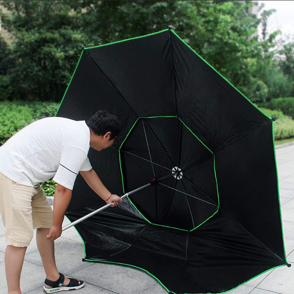 Large Windproof Beach Umbrella - Portable Outdoor Sun Shade with Tilt & Air Vents, Sand Anchor - Perfect for Camping, Park, Fishing, Picnics & Beach Days (Green)