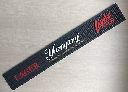 Yuengling Lager & Light Lager Bar Mat - Professional Spill & Rail Drip Mat for Beer Taps, Countertops & Home Bars - Non-Slip & Absorbent Bar Accessories
