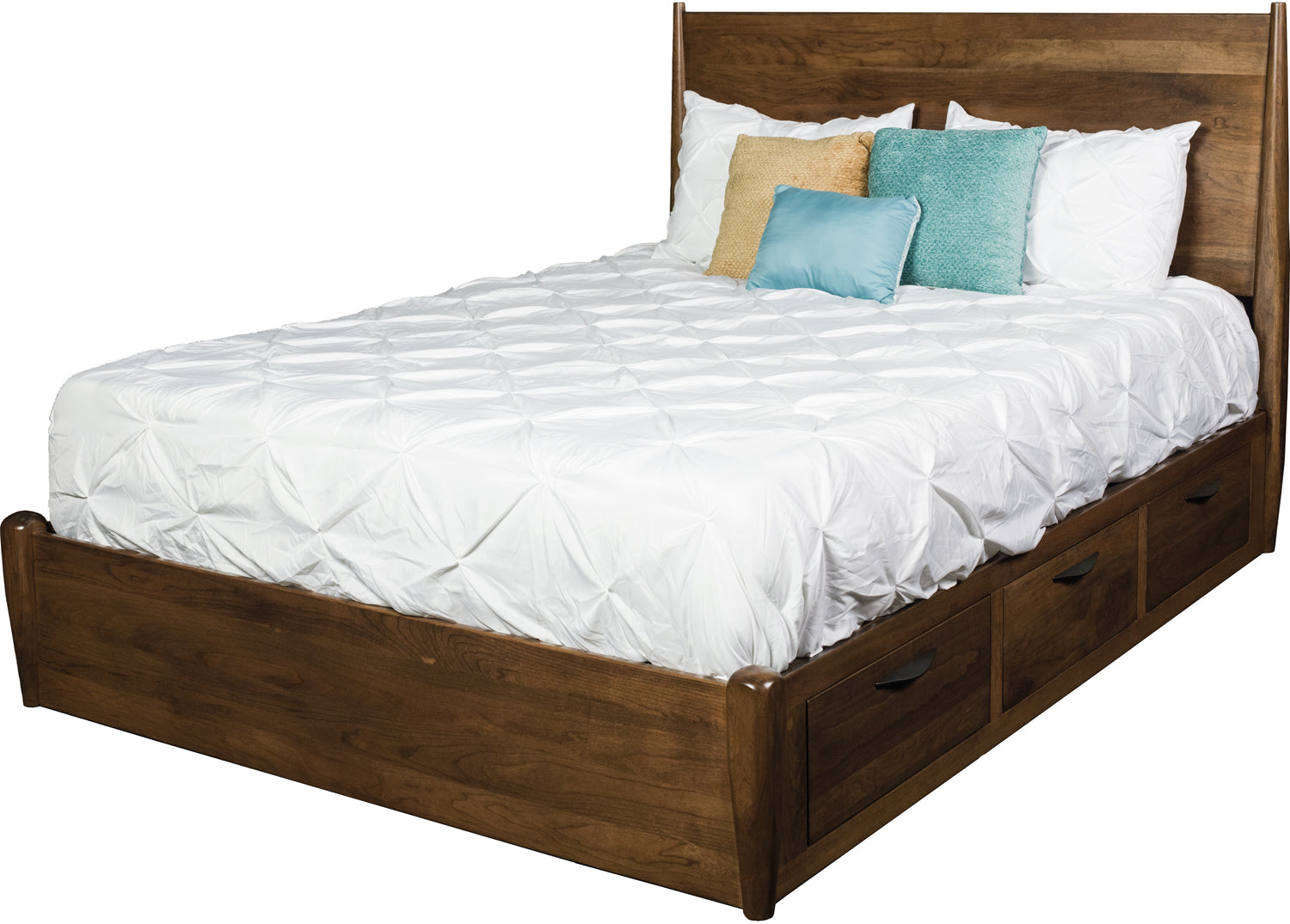 Kenton Platform Storage Bed with 6 Drawers - Space-Saving Bedroom Furniture for Small Apartments & Dorm Rooms