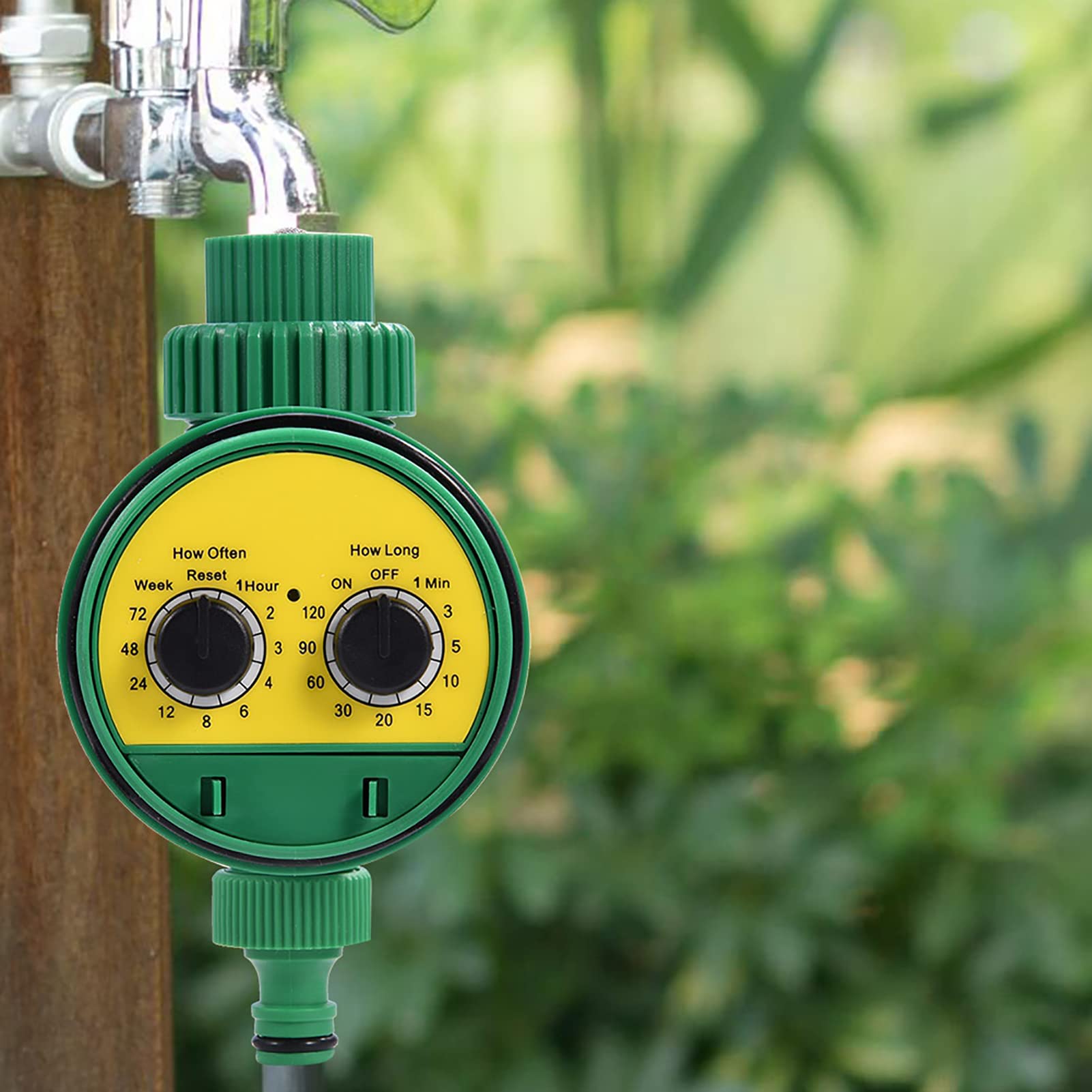 Automatic Irrigation Timer - Green ABS Multi-Function Dual Dial Electronic Watering Controller for Garden, Balcony, Roof & Outdoor Use | Perfect for Villa Gardens, Lawn Sprinkler Systems & Drip Irrigation