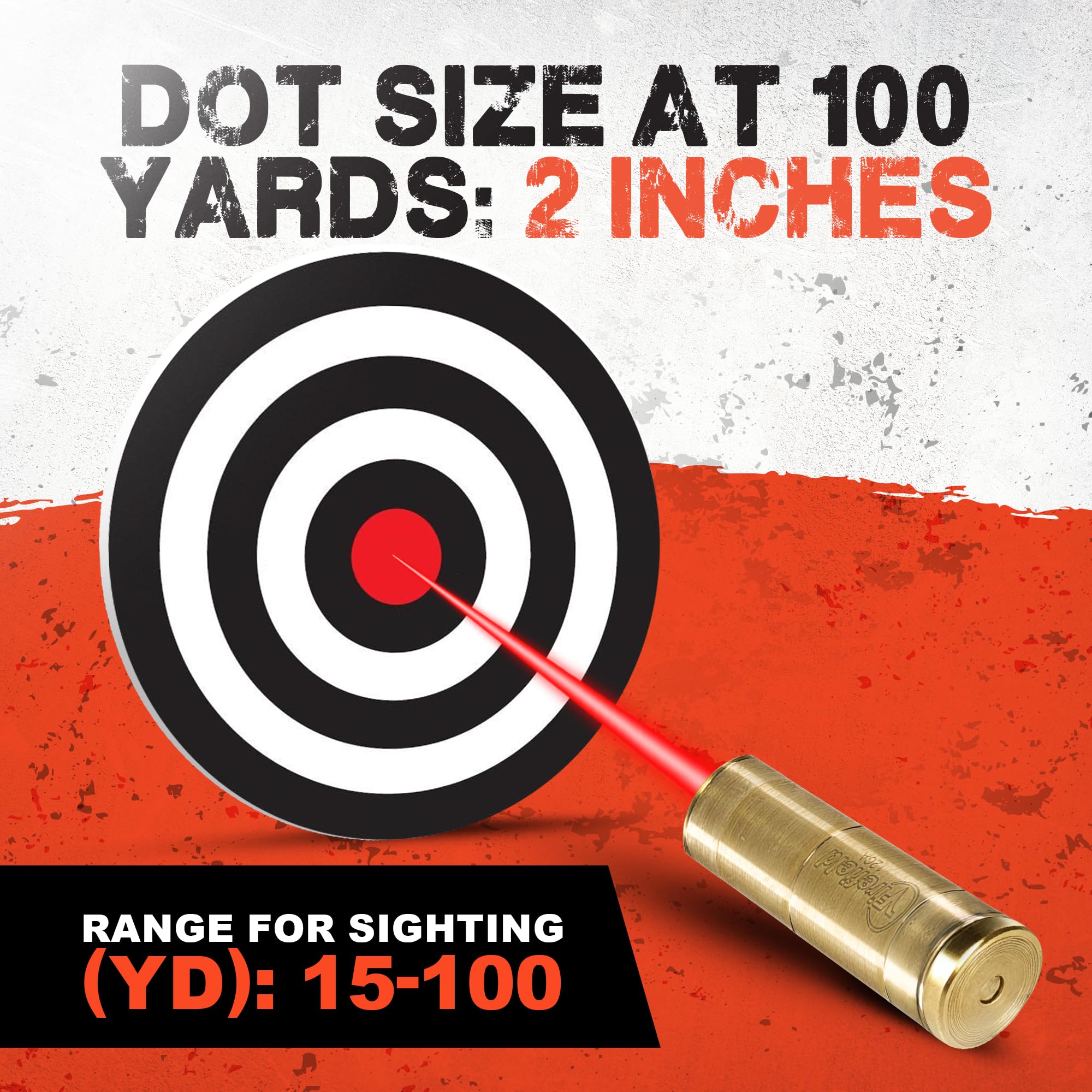 Firefield 12GA In-Chamber Brass Boresighter with Red Laser - Perfect for Shotgun Sight Alignment & Zeroing at the Range or Hunting
