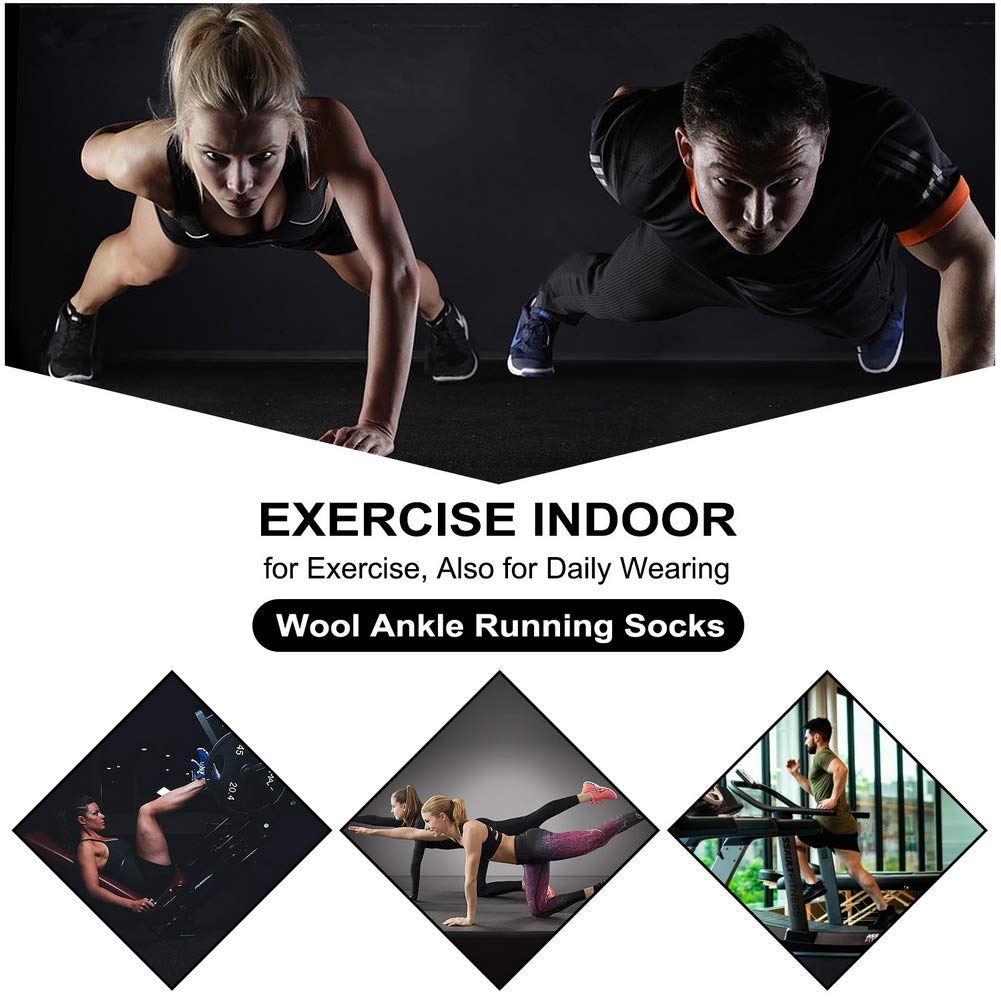 Merino Wool Compression Socks for Men & Women - Soft Thick Cushion Running & Hiking Support Socks (3/6 Pairs) - Perfect for Outdoor Activities, Sports & Daily Comfort