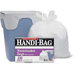 Webster Handi-Bag Wastebasket Bags - Small Trash Can Liners for Bathroom, Office & Kitchen | Leak-Proof Disposable Garbage Bags for Home & Commercial Use