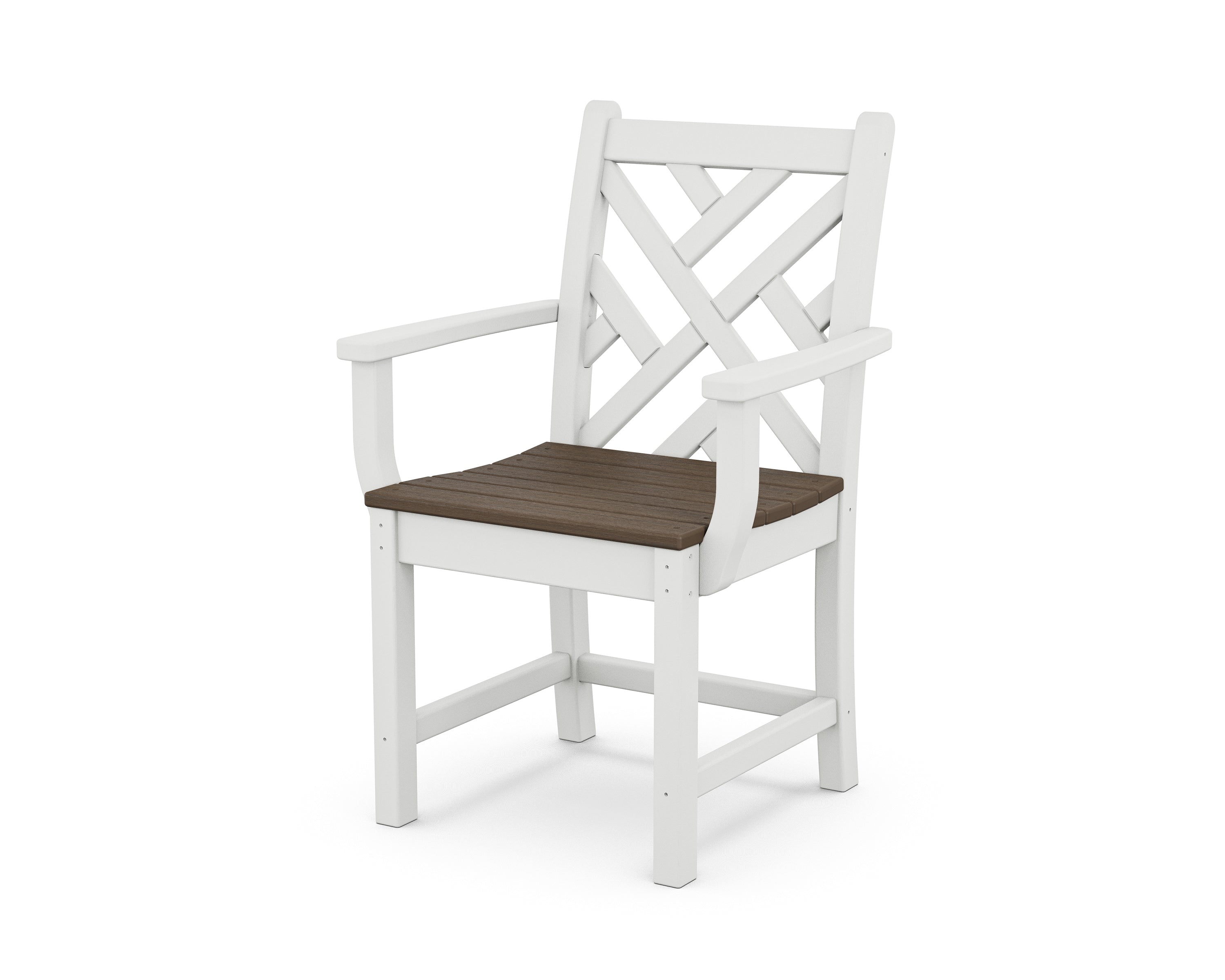 POLYWOOD Chippendale Dining Arm Chair - Weather-Resistant Outdoor Patio Furniture - Perfect for Garden, Deck, and Poolside Seating