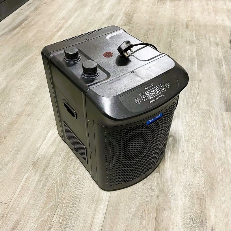 HAILEA Aquarium Chiller HK Series (150-1000L) - UK 3 Pin Plug Edition for Fish Tanks, Hydroponics & Marine Life Cooling