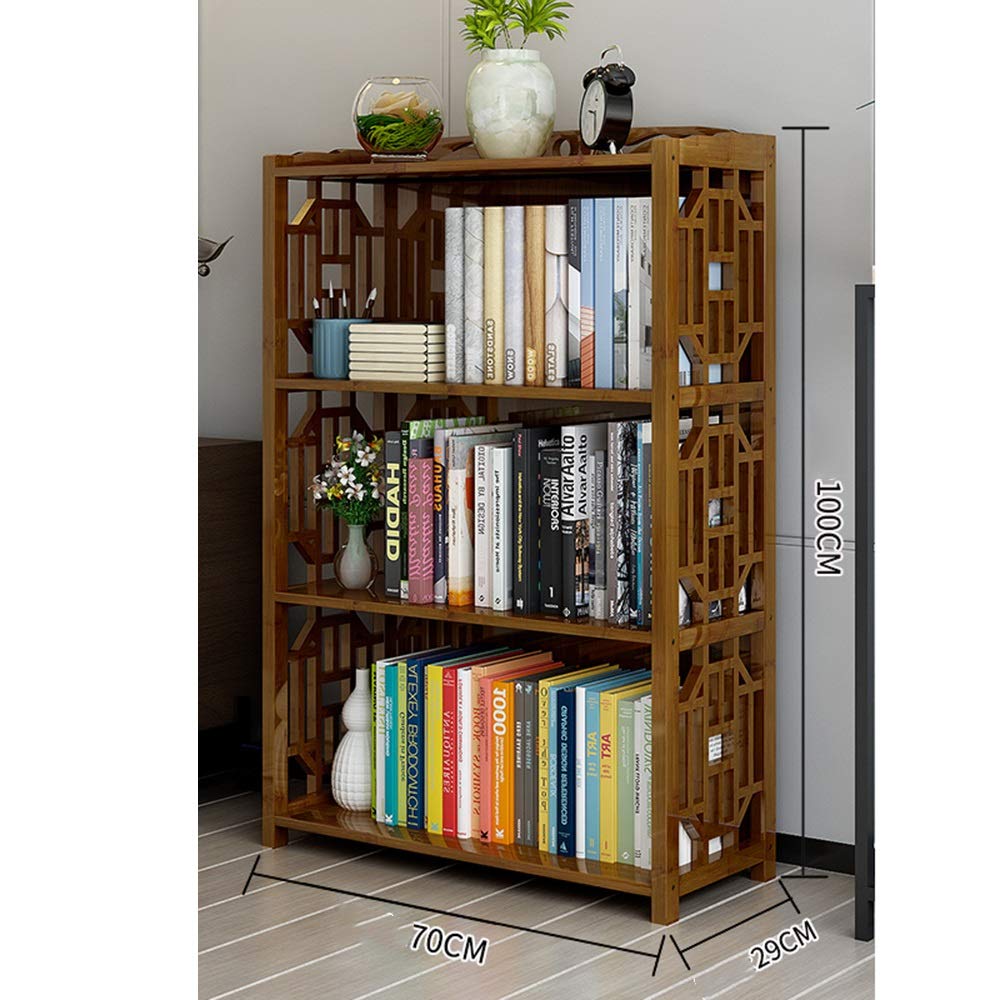 Xiaomei 3-Tier Solid Wood Bookshelf - 42cm Antique Style Multi-Functional Bookcase for Home, Office & Student Use | Space-Saving Storage Solution for Books, Decor & Essentials